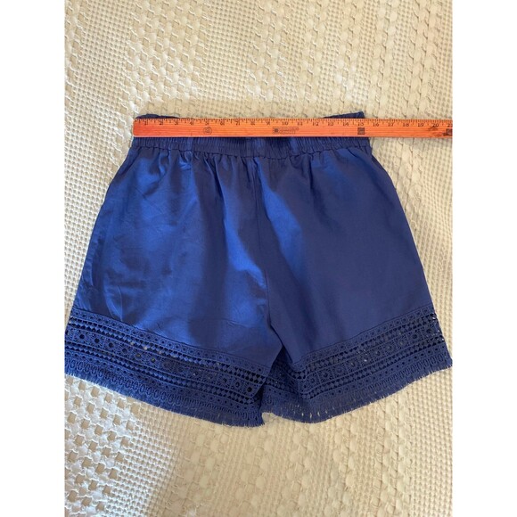 Boho Shorts Lace Trim Plus Size XL Navy Wide Elastic Waist Bohemian Hippie Gypsy - Picture 10 of 12